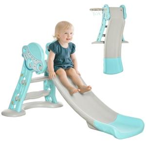 HOMCOM Tobogán para Niños  18 Meses Plegable 2 en 1 con Can…