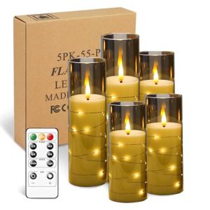 Velas LED Efecto Llama, Velas eléctricas y LED Paquete de 5…