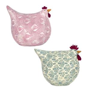 BY SIGRIS Figura Gallinas 2 Unidades Multicolor de Resina 1…