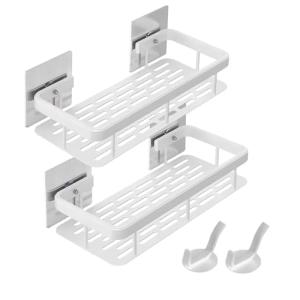 PRIME ESSENTIALS I Pack de 2 Estanterías de Baño Adhesivas…