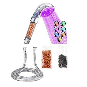 Alcachofa de ducha con 7 luces LED que cambian de color, ma…
