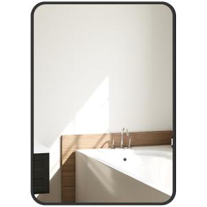 HOMCOM Espejo de Baño 50x70 cm Espejo de Pared Espejo Decor…