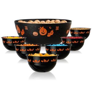 com-four® Set de 7 platos decorativos de Halloween - Set de…
