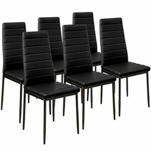 TecTake® sillas de Comedor Acolchadas, Funda de Cuero sinté…