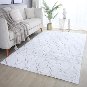 HomebyHome Alfombra para salón, pelo corto, diseño moderno…