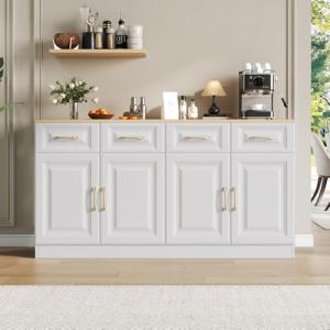 Seyakany - Aparador de 140 cm con almacenamiento, mueble de…