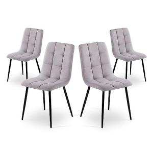 Mc Haus Maya Light Grey x4 - Pack de 4 sillas de Comedor, d…