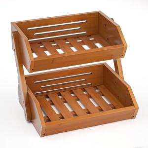 CALM COZY Soporte de bambú para Cesta de Frutas,2 Niveles E…