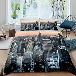 Juego de funda de edredón New York City Manhattan Skyline C…