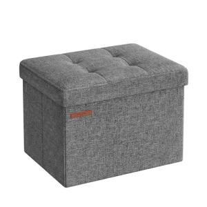 SONGMICS Banco de 41 cm con espacio de almacenamiento, baúl…