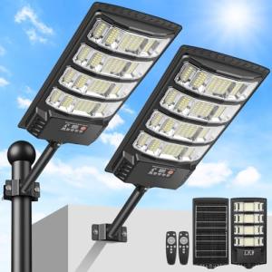 LEKIA Farolas Solares Exteriores, Potente Farola Solar con…