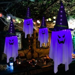 Jsdoin Decoraciones de Halloween: Fantasma Colgante Ilumina…