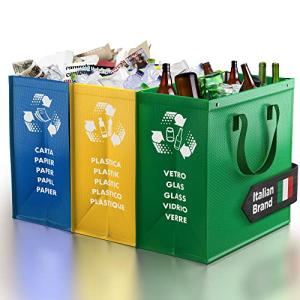 PTMS® Cubos de basura de reciclaje - 3 Cubo basura reciclaj…