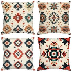 Fundas Cojines 80x80 cm Juego de 4 Beige Cojines Exterior I…
