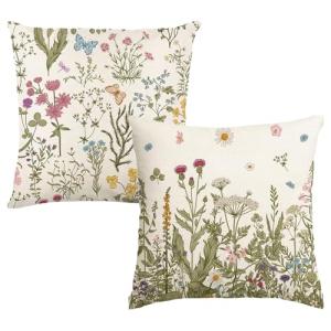 GIEEU 2 fundas de cojín, fundas de almohada suaves florales…