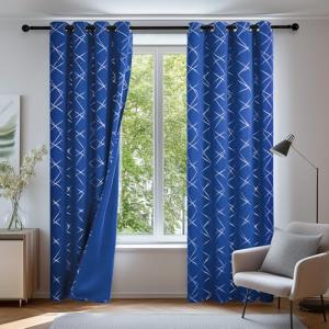 Deconovo Juego de 2 Cortinas Opacas con Ojales de Tela Plat…