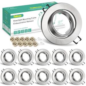 Marco Foco Empotrable GU10, 10 Pack Marcos Focos Downlight…