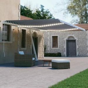 IKAYAA Toldo Motorizado 500 x 300 cm con LED, Toldo Eléctri…