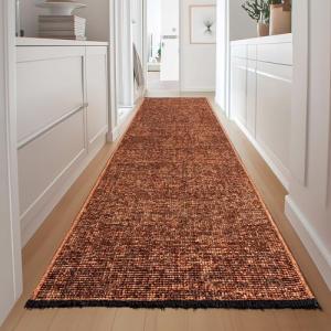 HomebyHome, Alfombra Runner Algodón Chenille Terracota 80x2…
