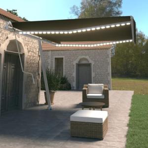 IKAYAA Toldo Motorizado 400 x 350 cm con LED, Toldo Eléctri…