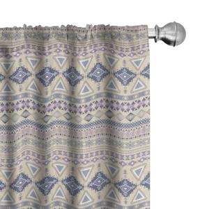 ABAKUHAUS Étnico Juego de 2 Paños Cortinas, ornamentado con…