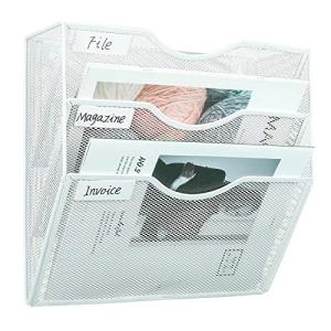 EasyPAG 3 Compartimento Metal A4 Soporte Revistas Pared Ofi…