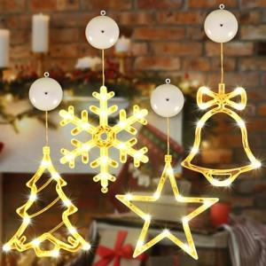 Purpledi 4pcs Lámpara De Ventosa De Navidad, Luces de Decor…