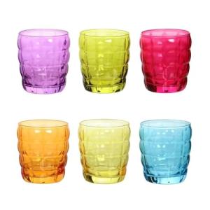 Pasabahce Juego de 6 vasos coloridos de cristal Horizon 400…