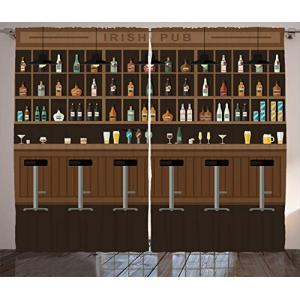 ABAKUHAUS Pub irlandés Cortinas, Taburetes de la Barra y Bo…
