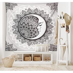 ABAKUHAUS Místico Tapiz de Pared y Cubrecama Suave, Luna Cr…