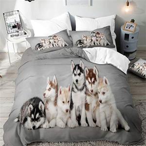 Chickwin Juego de Ropa de Cama 3D Perro Mascota Estampado 3…