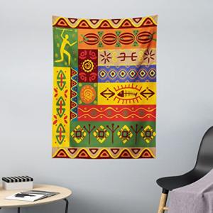 ABAKUHAUS Africano Tapiz de Pared y Cubrecama Suave, Gente…