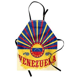 ABAKUHAUS Venezuela Delantal de Cocina, Sunburst Efecto del…
