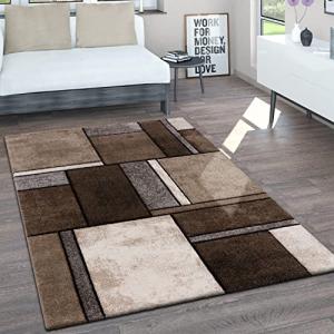 Paco Home Alfombra Salón Pelo Corto Vintage Perfil Contorne…