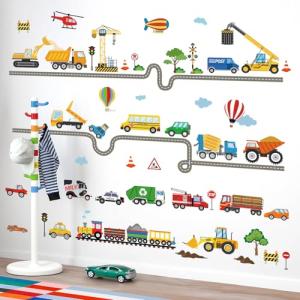 decalmile Pegatinas de Pared Transportes Construcción Vehíc…
