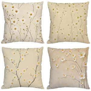 Lechoso Cojines Exterior Impermeable Lino Fundas Cojines 70…