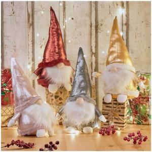 com-four® 4X Duendes navideños Premium para Decoraciones na…