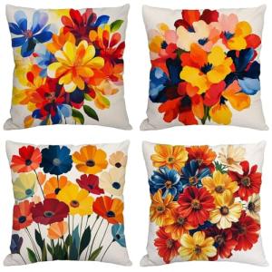 Fundas Cojines 70x70 cm Juego de 4 Color Cojines Exterior I…