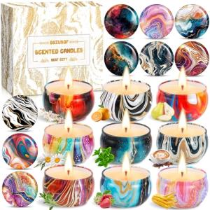 BGIUSQF 9 Piezas Velas Aromaticas para Regalo, Velas Decora…