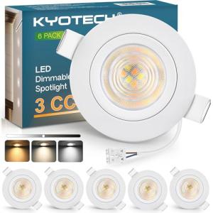 KYOTECH 3CCT Downlight LED Techo Empotrable Regulable 60-70…