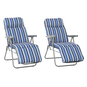 Outsunny Conjunto de 2 Tumbonas Plegables Tumbonas de Jardí…