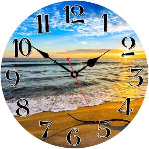 TAHEAT 30 cm Original Mar Playa Reloj de Pared, Silencioso…