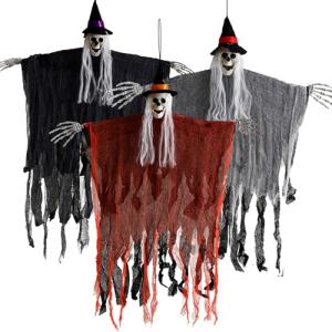 Decoración Fantasmas Colgantes de Halloween, 3 Piezas Colga…