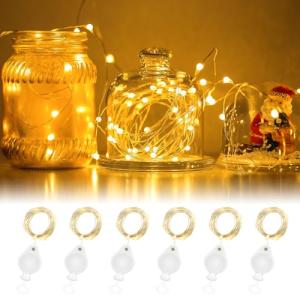 Auting luces de hadas, paquete de 6 luces led, guirlande lu…