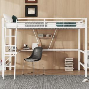 Moimhear Cama alta, 90 x 200 cm, estructura de metal, cama…