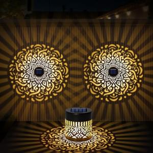 AOOTE Luces Solares para Valla,2 Paquetes Apliques Exterior…