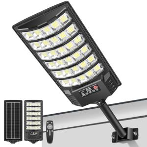 LEKIA Farola Solares Exterior Potente 7000K, Luz Solar Exte…