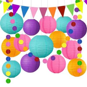 YBwanl farolillos de papel farolillos de papel coloridos,Lo…