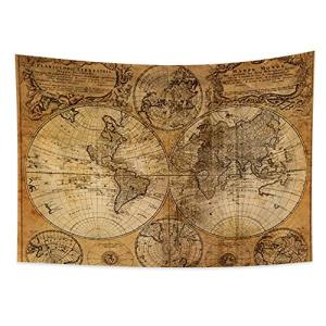 YONGFOTO 150x100cm Mapa Tapiz, Mapa del Mundo Tapices Vinta…