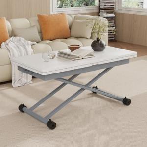 VOWNER Mesa de Centro Extensible y Altura Ajustable, Mesa E…